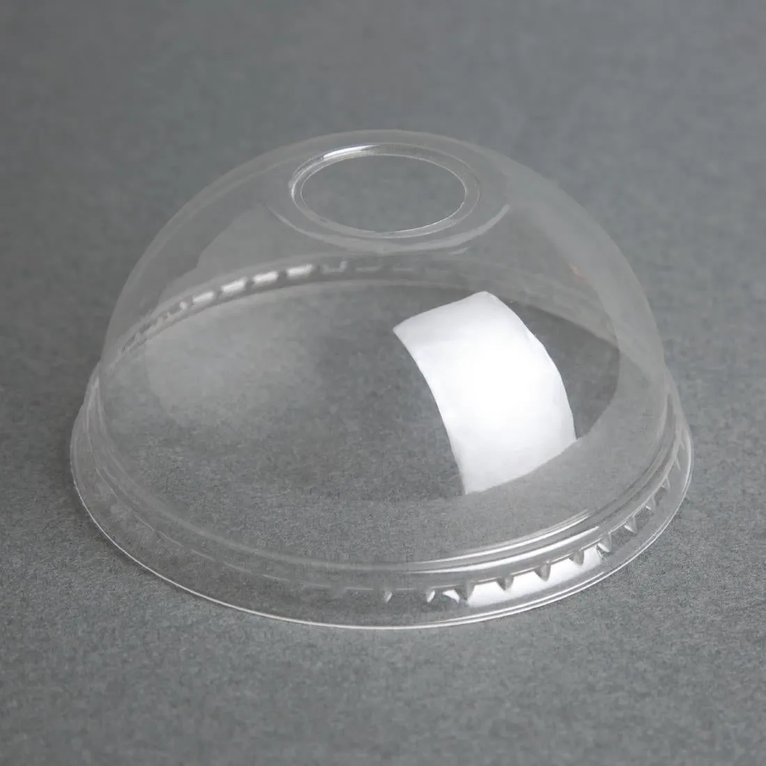 FA345 Fiesta Green Compostable PLA Cold Cup Domed Lids 12oz / 16oz / 20oz (Pack of 1000)