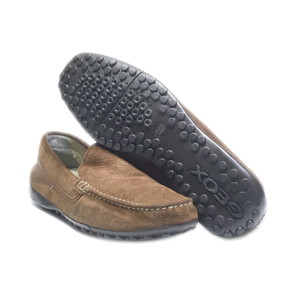 Geox Loafers Suede Brown Colour For Men