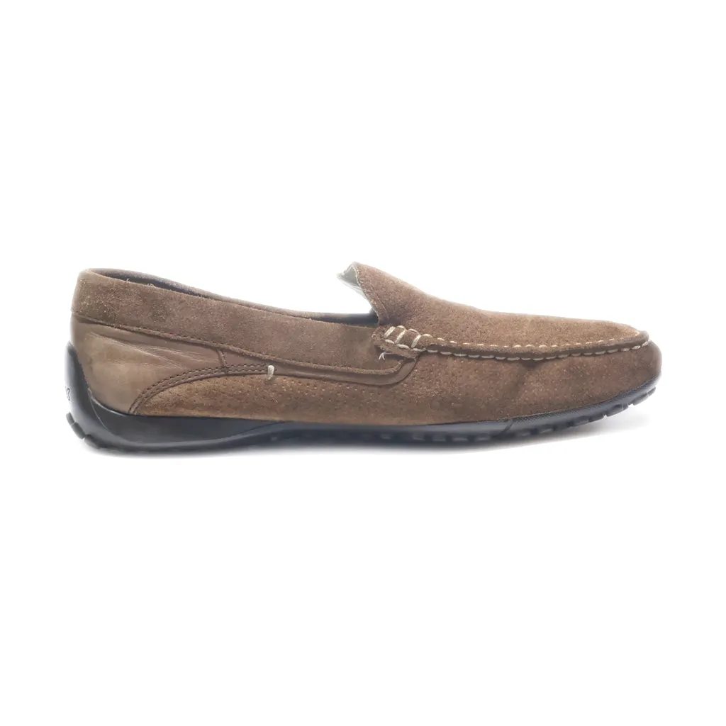 Geox Loafers Suede Brown Colour For Men