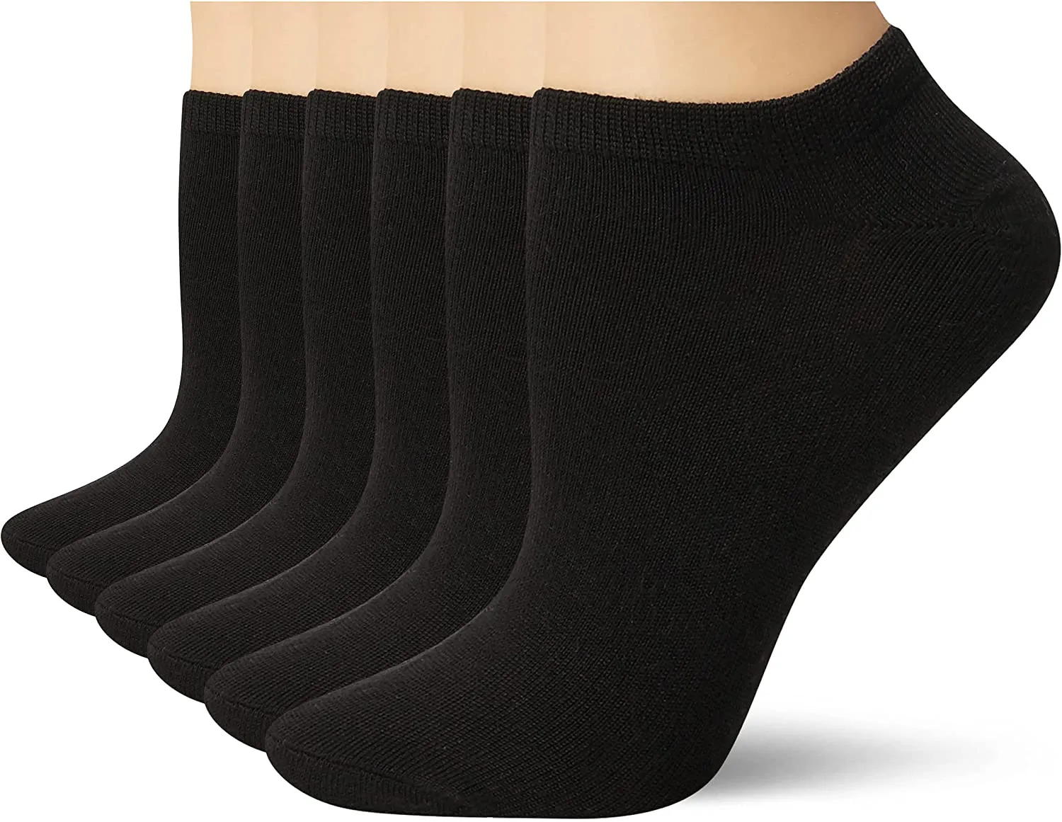 HUE Women's Supersoft No Show Liner Socks 6 Pair Pack