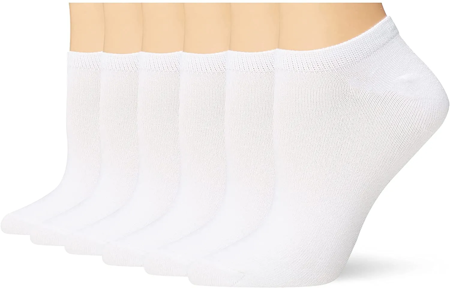 HUE Women's Supersoft No Show Liner Socks 6 Pair Pack