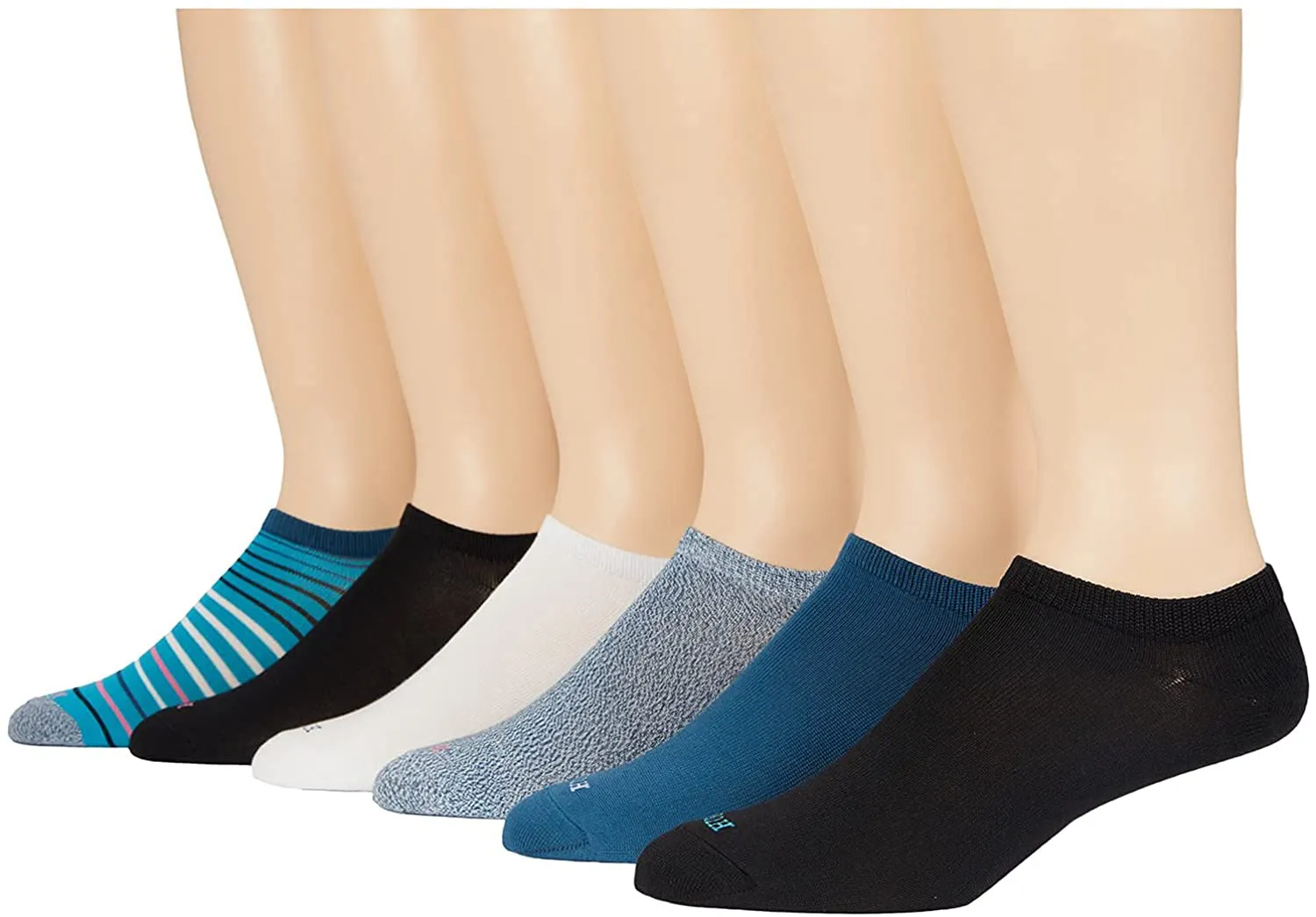 HUE Women's Supersoft No Show Liner Socks 6 Pair Pack