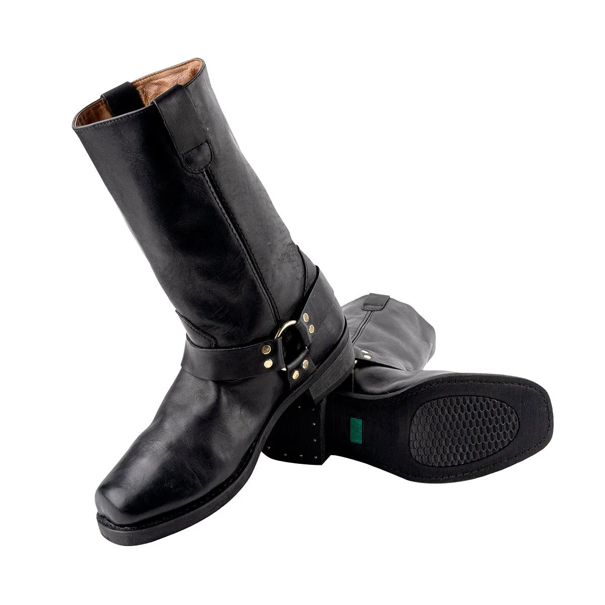 Inhouse Biker Booots Safety Boots Leather Black Colour For Men
