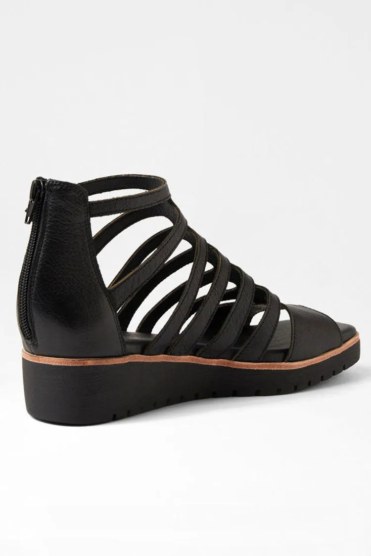 Kodzo Black Leather Sandals