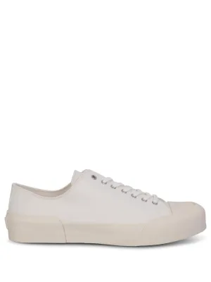 Lace-up low white sneakers