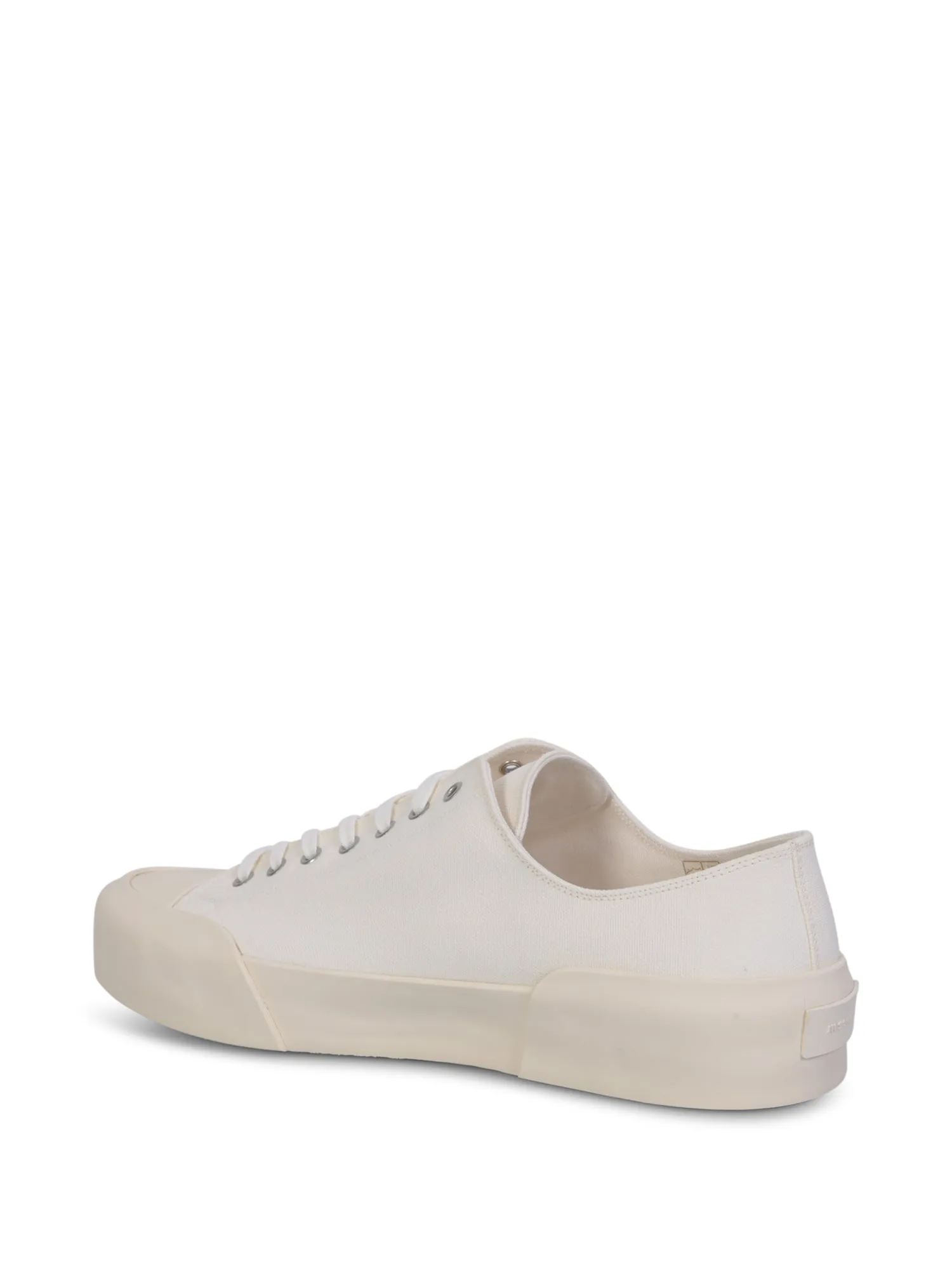 Lace-up low white sneakers