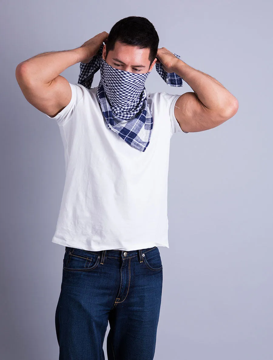 Manchester Reversible Checkered Square Scarf