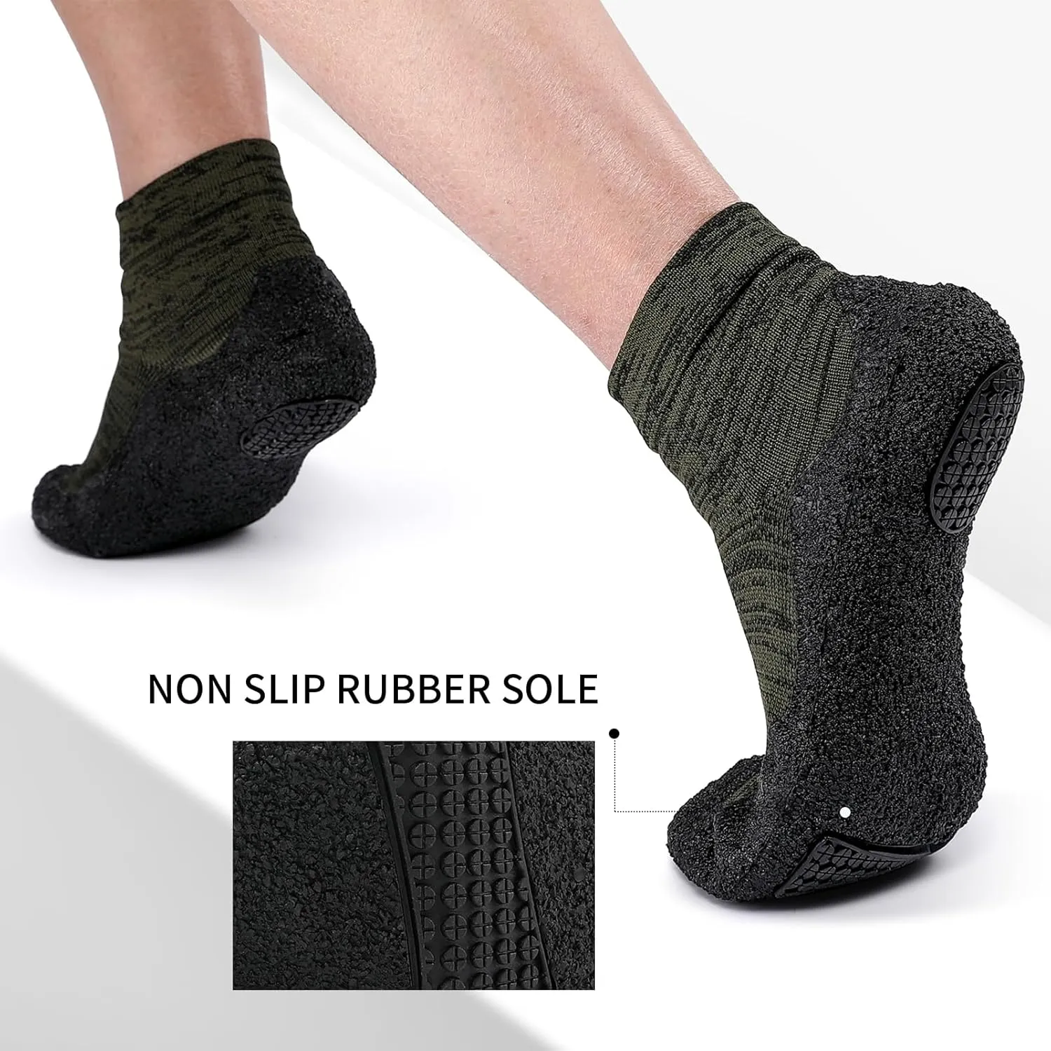 Mens Womens Barefoot Sock Shoes Minimalist Zero Drop Walking Shoes Comfortable Lightweight Ultra Portable Non Slip Multi-Purpose Fitness Workout Yoga Shoes