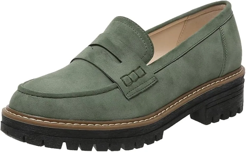 Orthopedic Platform Loafers for Women, Comfortable Loafers, Orthopedic Shoes, Chunky Loafers, Work Loafers