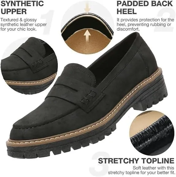 Orthopedic Platform Loafers for Women, Comfortable Loafers, Orthopedic Shoes, Chunky Loafers, Work Loafers