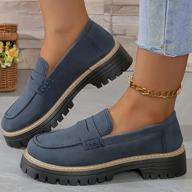 Orthopedic Platform Loafers for Women, Comfortable Loafers, Orthopedic Shoes, Chunky Loafers, Work Loafers