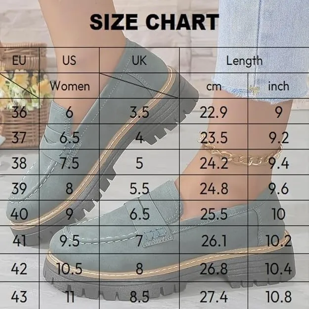 Orthopedic Platform Loafers for Women, Comfortable Loafers, Orthopedic Shoes, Chunky Loafers, Work Loafers