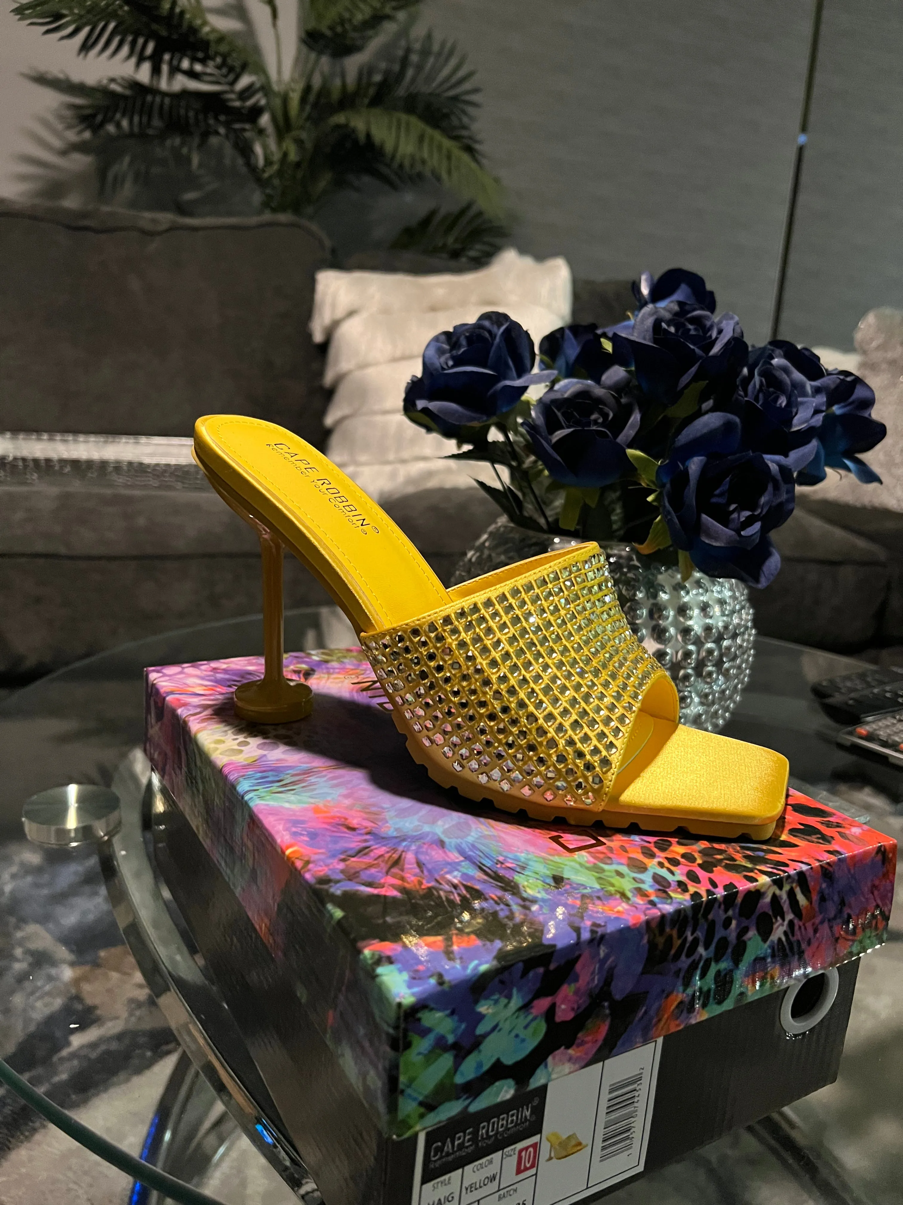 Rhinestone Slip on Hills