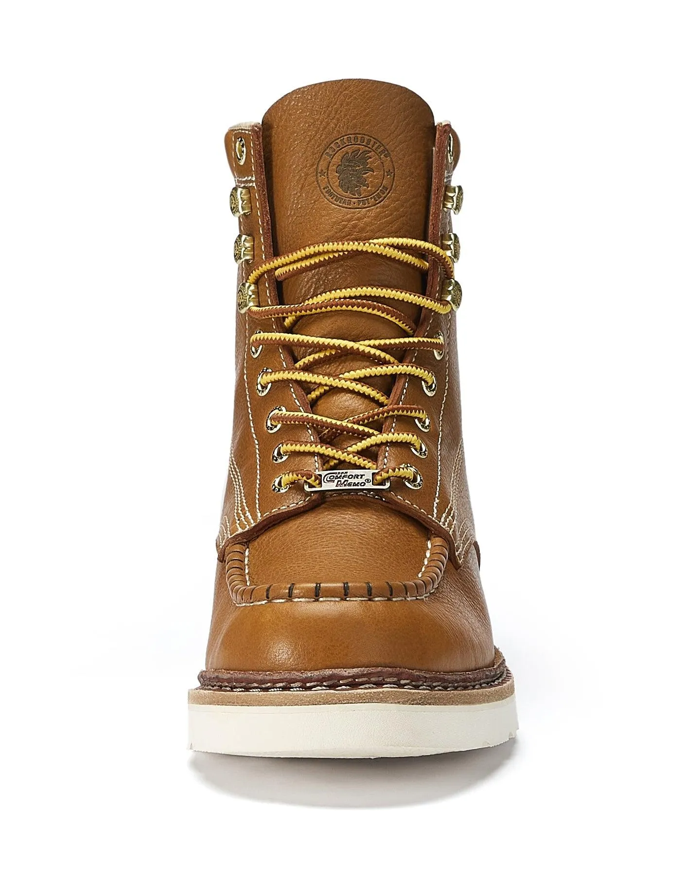 ROCKROOSTER Norwood  Brown soft toe wedge best work boots for men