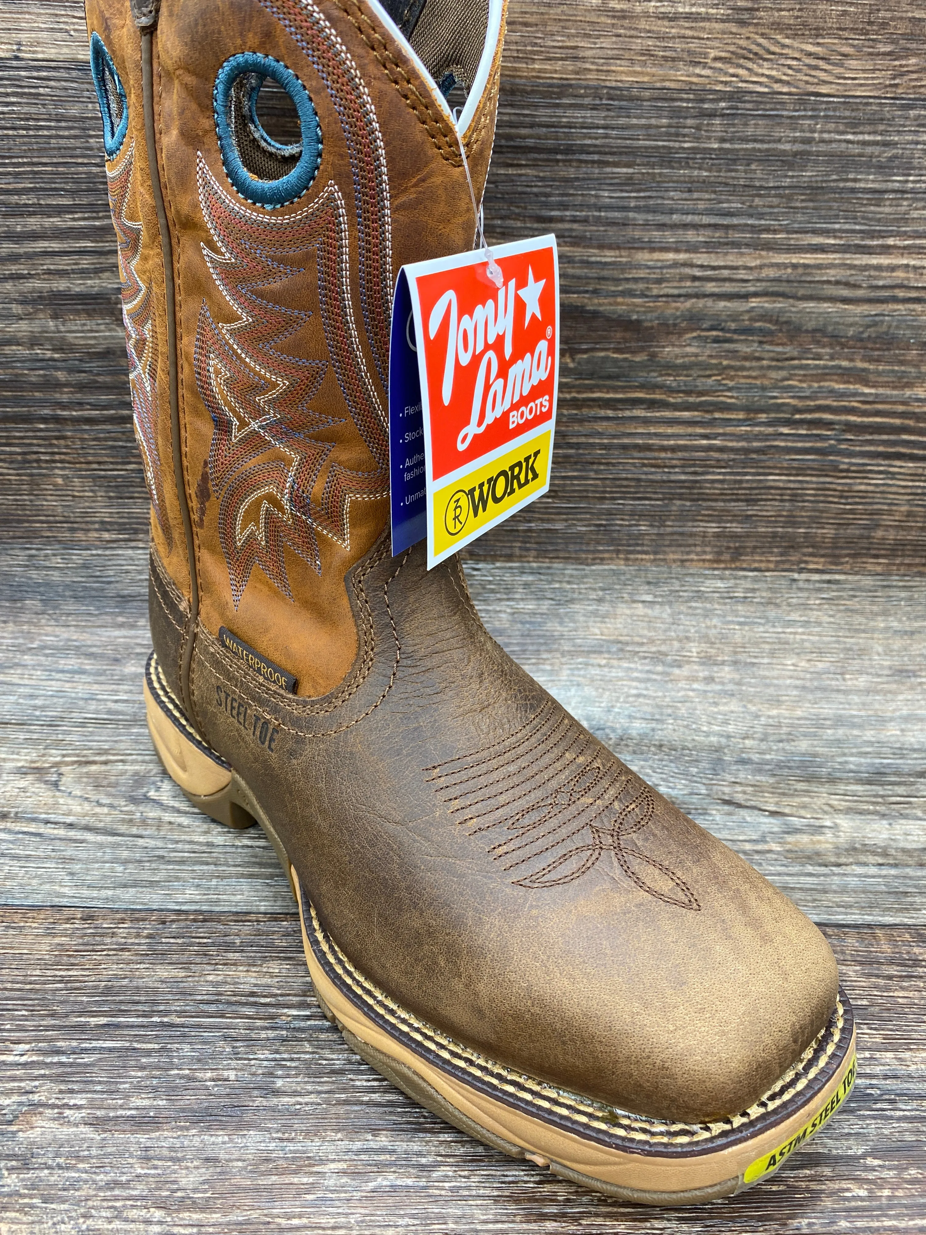 rr3363 Men's Lopez Waterproof Steel Toe Work Boot by Tony Lama